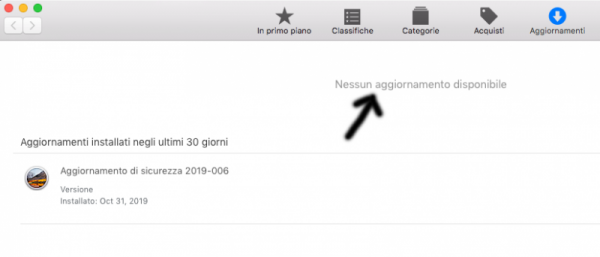 Nessun Aggiornamento disponibile copia.png